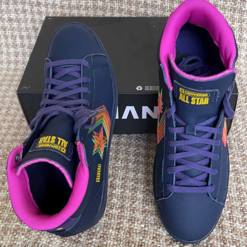 Converse Pro Leather Hi Obsidian/Hyper Magenta MEN`S - Picture 13 of 16